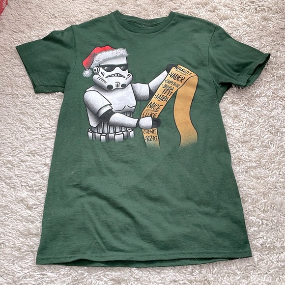 Star Wars Christmas Clone Trooper Graphic Tee, Green - Picture 1 of 3